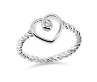 Spiral Heart Silver Ring NSR-412